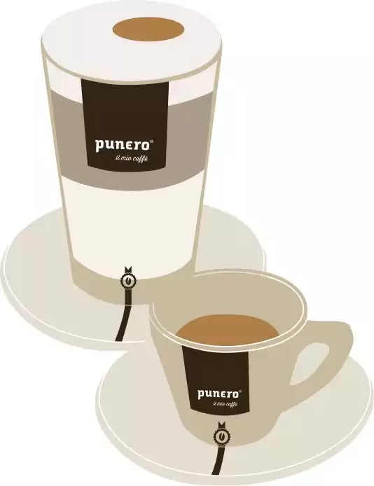 punero Kaffeetassen Illustration